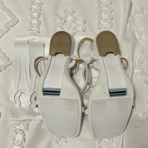 The Miranda convertible flat white sandal 8.5